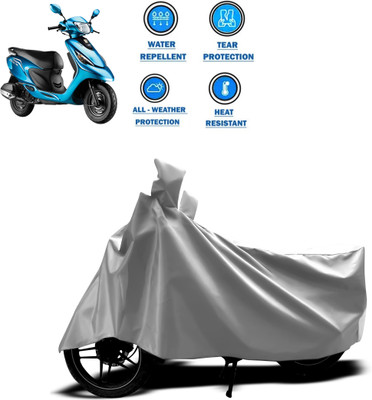 CODOKI Two Wheeler Cover for TVS(Scooty Zest 110, Silver)