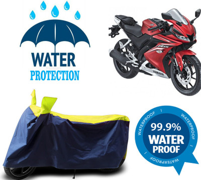 Mdstar Waterproof Two Wheeler Cover for Yamaha(YZF R15 V3 Moto GP Edition BS6, Multicolor)