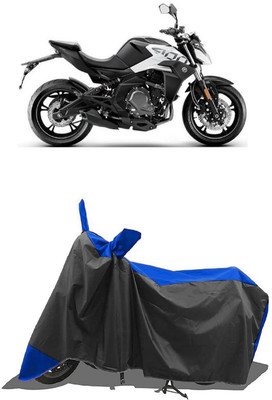 SUGASHRI Waterproof Two Wheeler Cover for CFMoto(400NK BS6, Blue, Black)