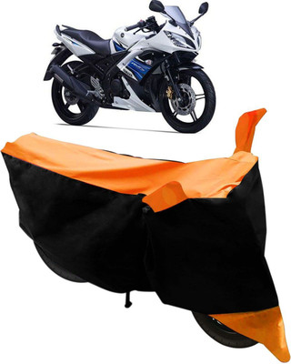SK AUTO Two Wheeler Cover for Yamaha(YZF R15 S, Black, Orange)