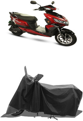 SUGASHRI Waterproof Two Wheeler Cover for Okinawa(i-Praise, Grey, Black)