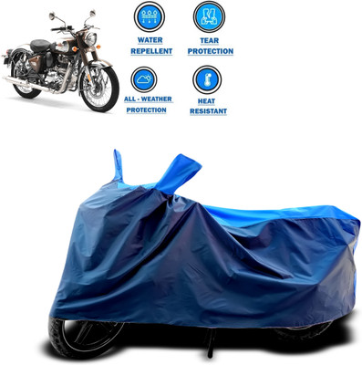 CODOKI Two Wheeler Cover for Royal Enfield(Standard 350, Blue)