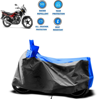 PAGORA Two Wheeler Cover for Yamaha(YBR 110, Grey, Blue)
