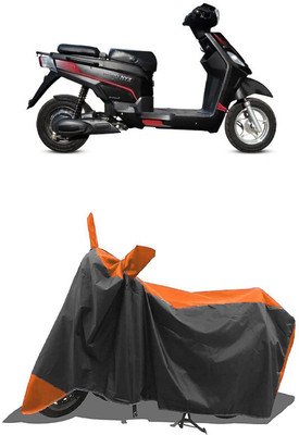 SUGASHRI Waterproof Two Wheeler Cover for Hero(Electric NYX HS500 ER, Orange, Black)