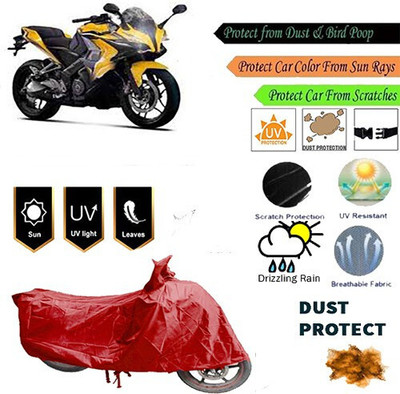 SK AUTO Two Wheeler Cover for Bajaj(Red)