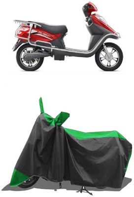 SUGASHRI Waterproof Two Wheeler Cover for Hero(Electric Flash BS6, Green, Black)