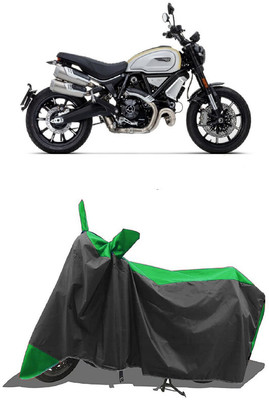 SUGASHRI Waterproof Two Wheeler Cover for Ducati(Scrambler 1100, Green, Black)