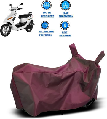 PAGORA Waterproof Two Wheeler Cover for Indus(Yo Electron, Maroon)