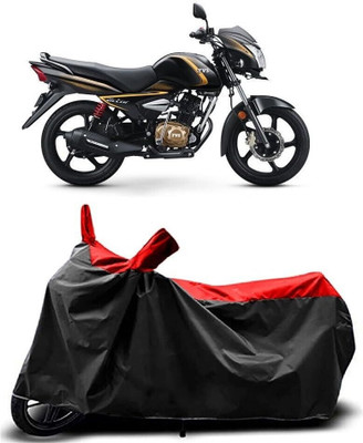 SK AUTO Two Wheeler Cover for TVS(Victor Premium, Red, Black)