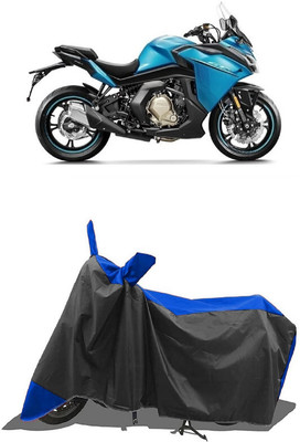 SUGASHRI Waterproof Two Wheeler Cover for CFMoto(400GT, Blue, Black)