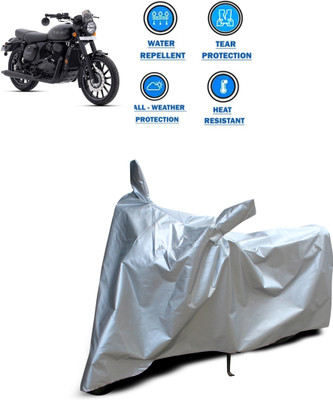 GOSHIV-car and bike accessories Two Wheeler Cover for JAWA(Silver)