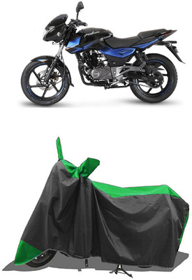 SUGASHRI Waterproof Two Wheeler Cover for Bajaj(Pulsar 150 DTS-i, Green, Black)