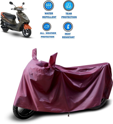 CODOKI Waterproof Two Wheeler Cover for Okinawa(Ridge Plus, Maroon)
