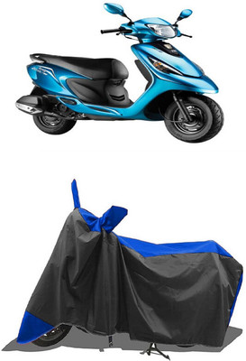 SUGASHRI Waterproof Two Wheeler Cover for TVS(Scooty Zest, Blue, Black)