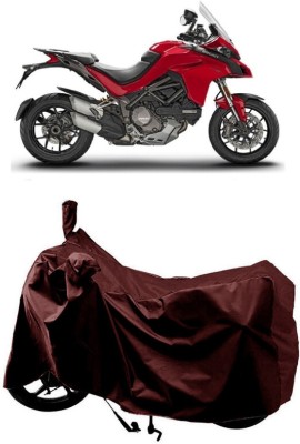 SUGASHRI Waterproof Two Wheeler Cover for Ducati(Multistrada, Maroon)