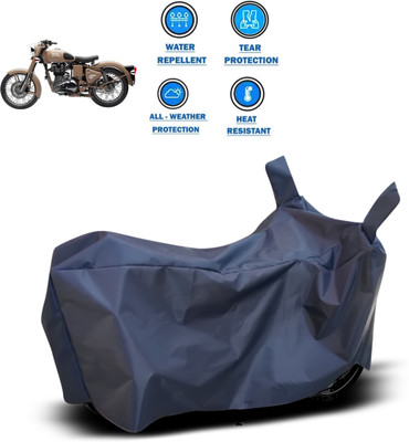 CODOKI Two Wheeler Cover for Royal Enfield(Classic Desert Storm, Blue)