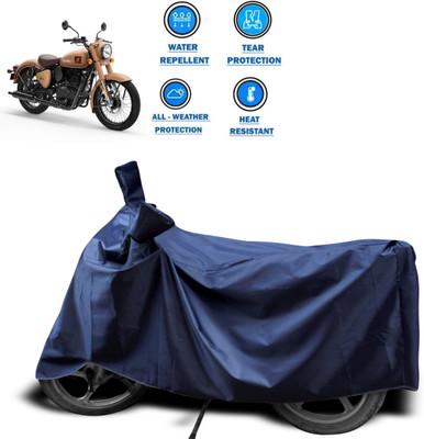 CODOKI Two Wheeler Cover for Royal Enfield(Classic 350 Signals, Blue)