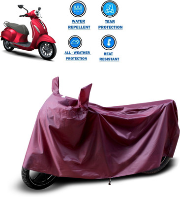 CODOKI Waterproof Two Wheeler Cover for Bajaj(Chetak, Maroon)