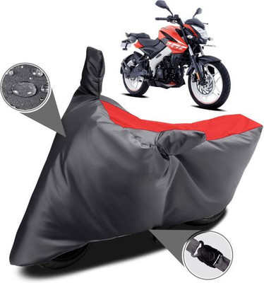 smwzxyu Waterproof Two Wheeler Cover for Bajaj(Pulsar NS200, Black, Red)