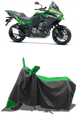 SUGASHRI Waterproof Two Wheeler Cover for Kawasaki(Ninja 1000 BS6, Green, Black)
