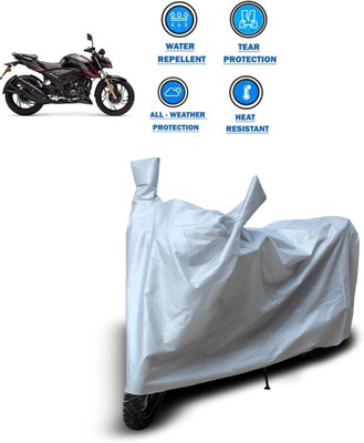 CODOKI Two Wheeler Cover for TVS(Apache RTR 200 4V, Silver)