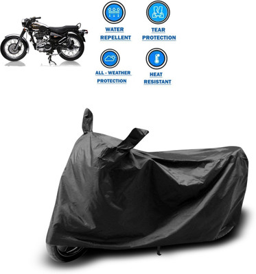 GOSHIV-car and bike accessories Two Wheeler Cover for Royal Enfield(Electra 4S, Black)