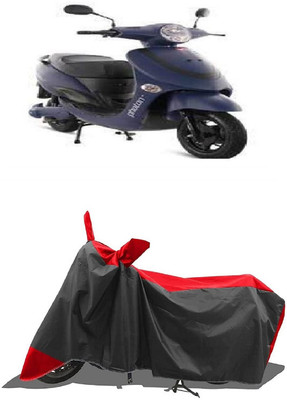 SUGASHRI Waterproof Two Wheeler Cover for Hero(Electric Photon BS6, Red, Black)
