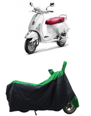 Coxtor Waterproof Two Wheeler Cover for Vespa(Elegante 150, Green, Black)