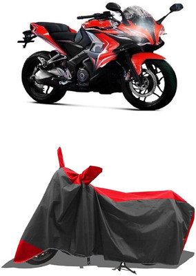 SUGASHRI Waterproof Two Wheeler Cover for Bajaj(Pulsar 200, Red, Black)