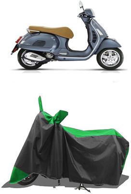 SUGASHRI Waterproof Two Wheeler Cover for Vespa(GTS 300, Green, Black)