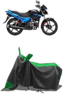 SUGASHRI Waterproof Two Wheeler Cover for Hero(Glamour, Green, Black)