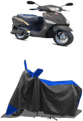 SUGASHRI Waterproof Two Wheeler Cover for Hero(Electric Optima Li BS6, Blue, Black)
