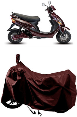 SUGASHRI Waterproof Two Wheeler Cover for Hero Electric(Electric Wave Dx, Maroon)
