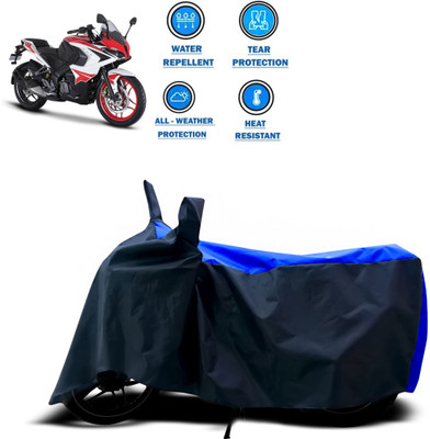 PAGORA Two Wheeler Cover for Bajaj(Pulsar RS 200, Blue)