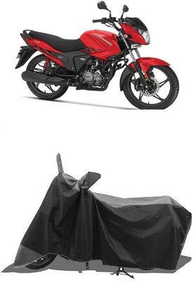 SUGASHRI Waterproof Two Wheeler Cover for Hero(New Glamour, Grey, Black)