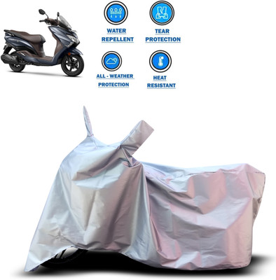 CODOKI Two Wheeler Cover for Suzuki(Burgman Street, Silver)