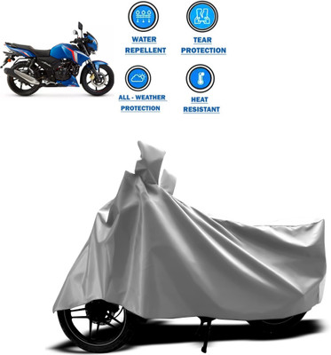 CODOKI Two Wheeler Cover for TVS(Apache RTR 180, Silver)