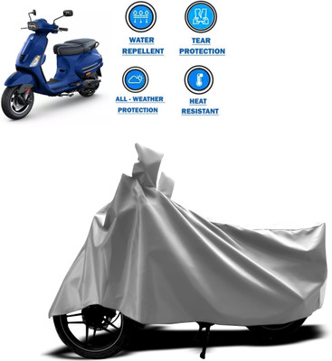 CODOKI Two Wheeler Cover for Piaggio(Vespa SXL 150, Silver)