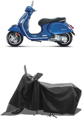 SUGASHRI Waterproof Two Wheeler Cover for Vespa(GTS 300 BS6, Grey, Black)