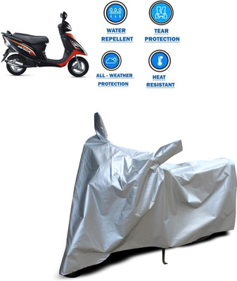 CODOKI Two Wheeler Cover for TVS(Scooty Streak, Silver)