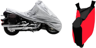 SK AUTO Two Wheeler Cover for Royal Enfield(Bullet 350, Red, Black)