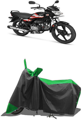 SUGASHRI Waterproof Two Wheeler Cover for Hero(HF Deluxe BS6, Green, Black)