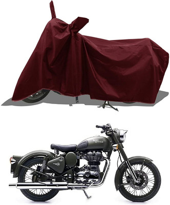 smwzxyu Waterproof Two Wheeler Cover for Royal Enfield(Maroon)