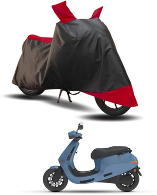 SK AUTO Two Wheeler Cover for Ola(Red, Black)