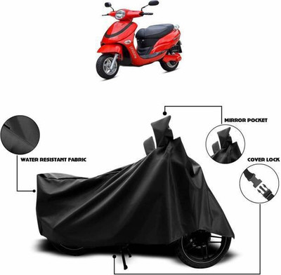 MMSSTAR Waterproof Two Wheeler Cover for Hero(Electric Photon, Black)