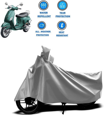 PAGORA Two Wheeler Cover for Piaggio(Vespa VXL 150, Silver)