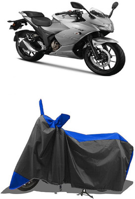 SUGASHRI Waterproof Two Wheeler Cover for Suzuki(Gixxer SF 250, Blue, Black)