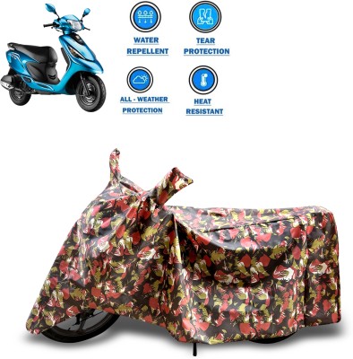 PAGORA Two Wheeler Cover for TVS(Scooty Zest 110, Red)