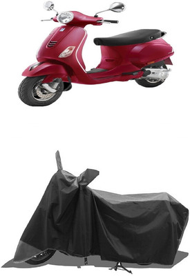 SUGASHRI Waterproof Two Wheeler Cover for Vespa(ZX 125, Grey, Black)