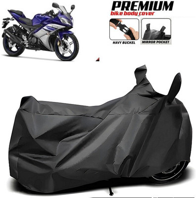 SK AUTO Waterproof Two Wheeler Cover for Yamaha(R15 s, Black)